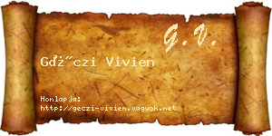 Géczi Vivien névjegykártya